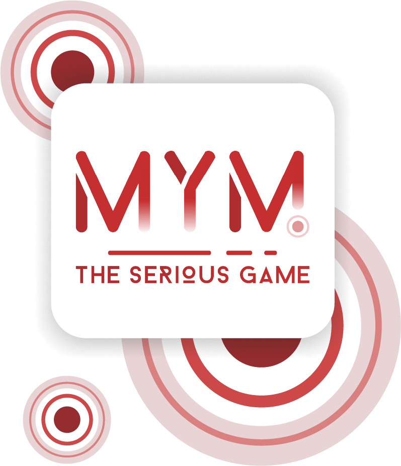 Mym the serious game main logo on presentation page